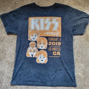 Kiss Graphic Tee - Black and Orange